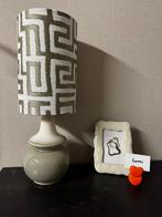 Handgemaakte lamp en lampenkap, Huis en Inrichting, Lampen | Lampenkappen, Ophalen of Verzenden, Zo goed als nieuw, Rond, 50 cm of meer