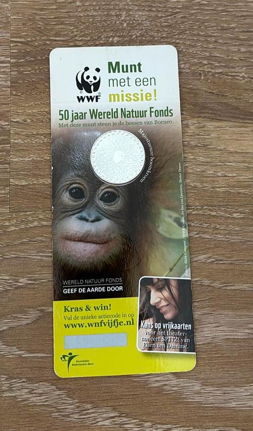 Maxi coincard WNF vijfje 5 euro, Postzegels en Munten, Munten | Nederland, Euro's, Koningin Beatrix, Ophalen of Verzenden