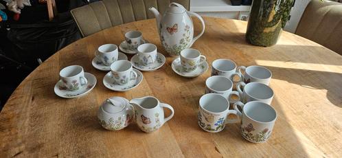 Vlinder theeservies, Antiek en Kunst, Antiek | Servies compleet, Ophalen