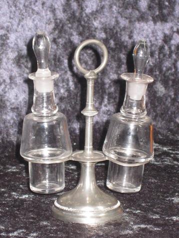 Antieke Christofle Cruet Set / Olie & Azijn Stel Verzilverd beschikbaar voor biedingen