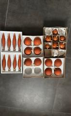 Terracotta kleur diverse kerstballen, Ophalen of Verzenden, Gebruikt