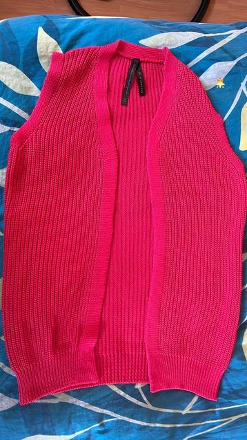 Je m’appelle mouwloos vestje fuchsia roze draagmaat 38/40 beschikbaar voor biedingen