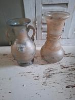 Bijzondere mondgeblazen oude vaasjes. Waldglashutte glaswerk, Ophalen of Verzenden, Overige kleuren, Glas, Minder dan 50 cm