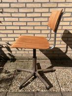 Vintage architectenstoel bureaustoel industriële stoel, Ophalen, Gebruikt, Bruin