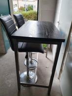 Hoge bar tafel met 4 barstoel en of 4 bar krukken., Ophalen, Zo goed als nieuw