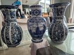Delfts Blauw Vaas Set - 3 Stuks, Ophalen of Verzenden