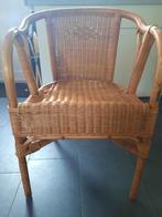 Vintage rieten stoel, Huis en Inrichting, Stoelen, Ophalen, Gebruikt, Bruin, Riet of Rotan