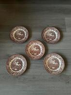 5 vintage bordjes Engels servies Broadhurst Staffordshire, Ophalen of Verzenden, Zo goed als nieuw, Overige stijlen, Bord(en)