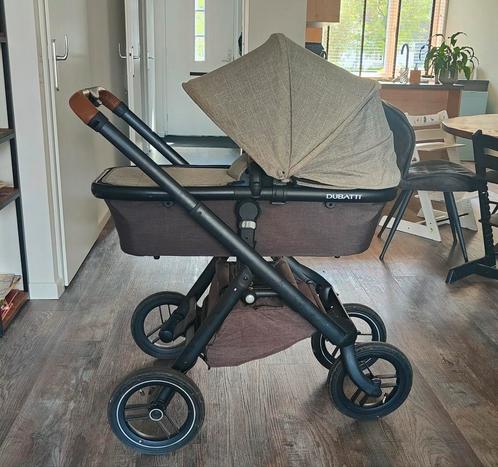 Dubatti kinderwagen grijs & taupe met accessoires., Kinderen en Baby's, Kinderwagens en Combinaties, Zo goed als nieuw, Overige merken