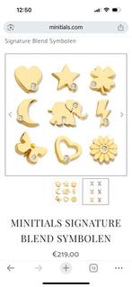 Minitials, hartje, wit goud, diamant, certificaat, Sieraden, Tassen en Uiterlijk, Ophalen of Verzenden, Zo goed als nieuw, Goud