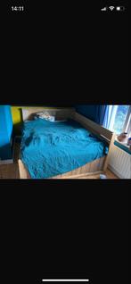 Steigerhouten Bed 160x200, Gebruikt, Bruin, Steigerhout, Tweepersoons