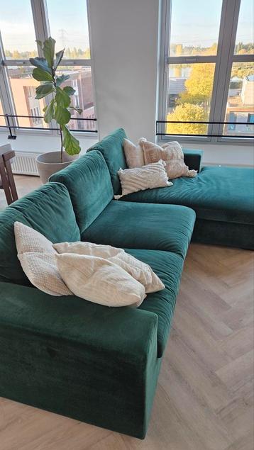 Decor Amsterdam groen velvet hoekbank beschikbaar voor biedingen