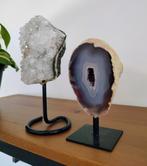 Amethist & Agaat set op Standaard, Verzamelen, Mineralen en Fossielen, Ophalen of Verzenden, Mineraal
