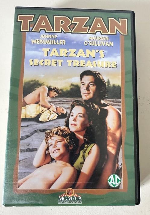 VHS videoband Tarzan sercret treasure Johnny Weismuller, Cd's en Dvd's, VHS | Film, Gebruikt, Actie en Avontuur, Ophalen of Verzenden