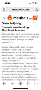 Slaapbank, Ophalen, Zwart, Tweepersoons, Zo goed als nieuw