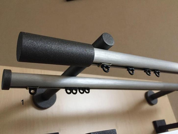 Wandsteun Wepro Circle zilver brush aluminium dubbele rail, Huis en Inrichting, Stoffering | Gordijnen en Lamellen, Nieuw, Ophalen of Verzenden