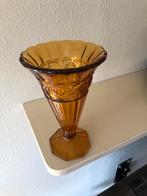 Vintage Amberkleurige Vaas - Made in Belgium, Antiek en Kunst, Ophalen of Verzenden