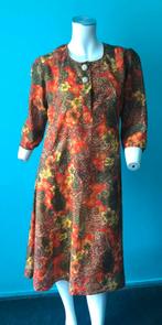 Vintage jaren zeventig jurk in gebrand oranje maat 42, Verzenden, Maat 42/44 (L), Oranje, Vintage