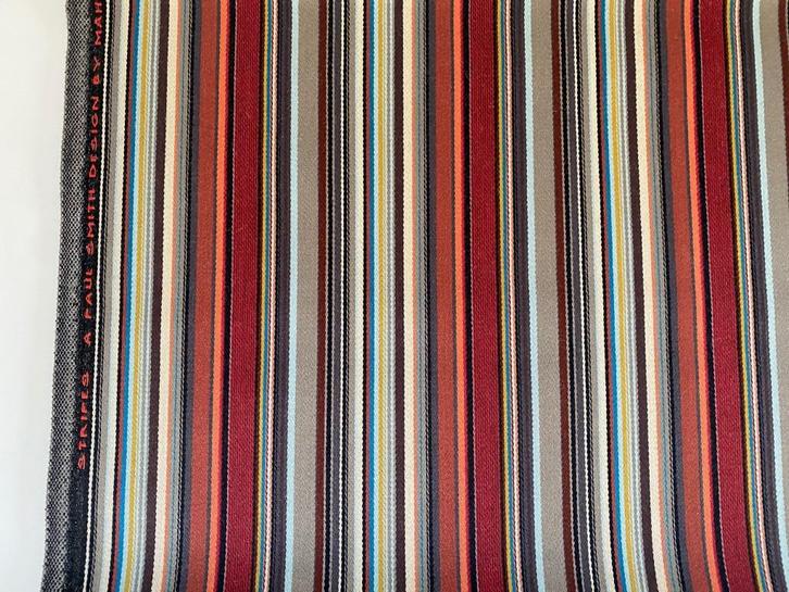 Maharam Harmonious Stripe by Paul Smith; restant meubelstof, Hobby en Vrije tijd, Stoffen en Lappen, Nieuw, Wol, 120 cm of meer