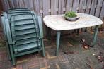 Hartman tuinset 6 stoelen en ligbed, Tuin en Terras, Ophalen of Verzenden, Gebruikt, Kunststof