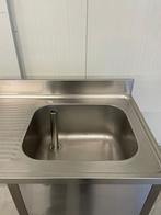 Horeca rvs spoeltafel wastafel aanrecht keukenblok spoelbak, Ophalen of Verzenden, Zo goed als nieuw, 50 tot 75 cm, Minder dan 100 cm