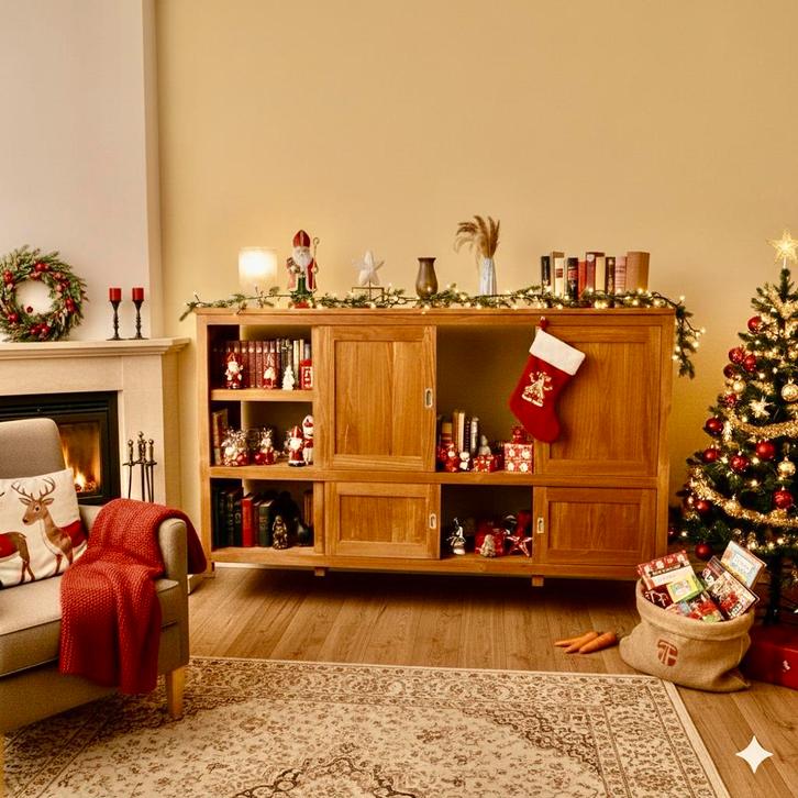 Teak dressoir Room-divider, Huis en Inrichting, Kasten | Dressoirs, Nieuw, 200 cm of meer, 50 tot 75 cm, Met lade(s), Met deur(en)