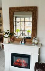 Grote landelijke/ Ibizastyle spiegel, 85 x 100 cm., Ophalen, 100 tot 150 cm, Zo goed als nieuw, 75 tot 100 cm