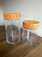 2 stuks Riviera maison voorraadpotten, Ophalen, Zo goed als nieuw, Glas, Pot, Bus of Blik