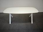 Deens ovale eettafel HPL gebroken wit 180x90, Huis en Inrichting, Tafels | Eettafels, Zo goed als nieuw, 150 tot 200 cm, Ovaal