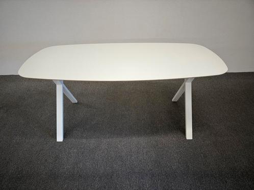 Deens ovale eettafel HPL gebroken wit 180x90, Huis en Inrichting, Tafels | Eettafels, Zo goed als nieuw, 50 tot 100 cm, 150 tot 200 cm