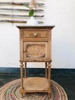 Nachtkastje blank eiken met marmer blad, Ophalen of Verzenden