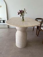 Travertin eettafel direct beschikbaar, Ophalen, 50 tot 100 cm, Zo goed als nieuw, Vijf personen of meer