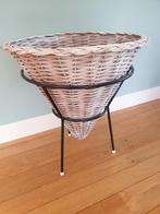 Rotan Puntmand/Winkelvoorraadmand jaren'60 Retro, Overige materialen, Rond, Gebruikt, Mand