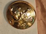 oude goudkleurige knoop landmacht, nieuwstaat, jaren 40-50, Verzamelen, Ophalen of Verzenden, Landmacht, Overige gebieden, Embleem of Badge