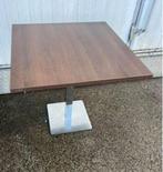 2 stuks horeca tafels 80x80 cm RVS tafelpoot nette staat, Ophalen
