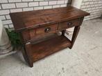 === Sidetable Oud Teak ===, Ophalen, TEAK SOBER LANDELIJK, 100 tot 150 cm, Zo goed als nieuw