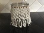 Windlicht weckpot met macramé, Minder dan 25 cm, Rechthoekig, Ophalen of Verzenden, Zo goed als nieuw