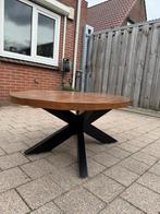 Mooie houten salontafel met metalen onderstel, Huis en Inrichting, Ophalen, Gebruikt, 50 tot 100 cm, 50 tot 100 cm