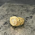 14k gouden ring massief model heren, Ophalen of Verzenden, Nieuw, Goud