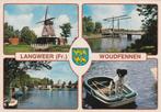 LANGWEER Woudfennen Molen Haven Brug Hond, Verzenden, 1980 tot heden, Gelopen, Friesland