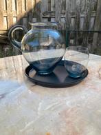 Copier waterkan met glas en onderblad, Antiek en Kunst, Ophalen of Verzenden