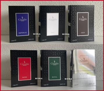 Gisadaset 6 niche parfum samples proefjes testers monsters beschikbaar voor biedingen