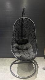 Mooie zwarte hangstoel, Huis en Inrichting, Stoelen, Ophalen, Gebruikt, Zwart, Metaal