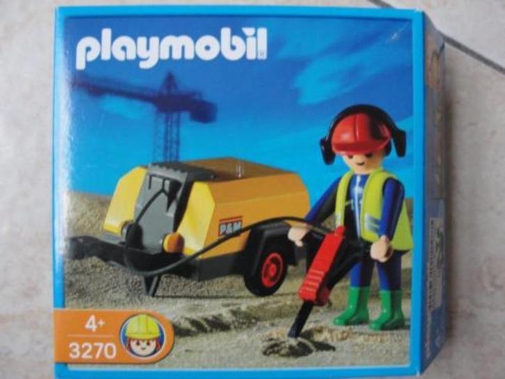 Te koop: Playmobil 3270 bouwvakker met drilboor., Kinderen en Baby's, Speelgoed | Playmobil, Zo goed als nieuw, Ophalen of Verzenden