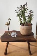 Vintage brutalist boomstam tafel | japandi stijl | jaren 60, Huis en Inrichting, Minder dan 50 cm, 50 tot 100 cm, Ophalen of Verzenden