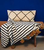 Marokkaanse Pompom Plaid - Handgemaakt, Ophalen of Verzenden, Nieuw, Wit, Rechthoekig