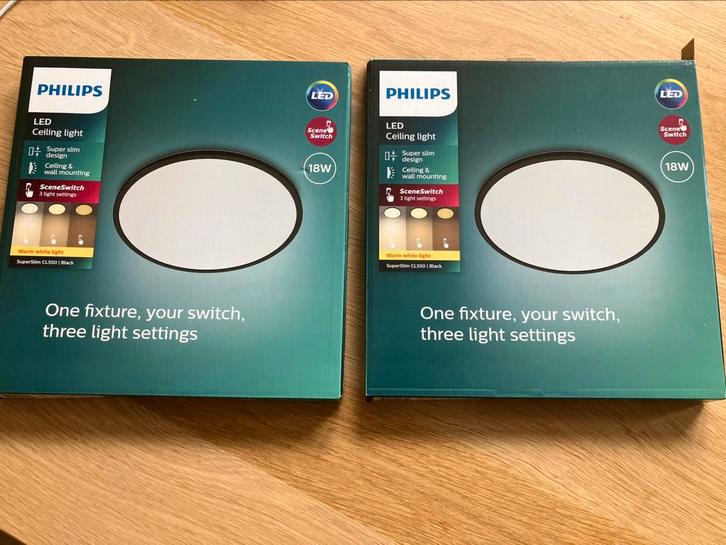 Philips Ceiling Light 2x - nieuw in verpakking, Huis en Inrichting, Lampen | Losse lampen, Nieuw, Led-lamp, Minder dan 30 watt