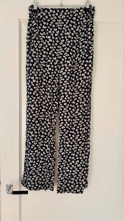 Ganni broek zomer pantalon print XS 34 navy blauw, Kleding | Dames, Broeken en Pantalons, Gedragen, Maat 34 (XS) of kleiner, Blauw
