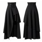 Zwarte lange gothic rok (dames vrouwen victoriaanse kleding), Verzenden, Nieuw, Historisch, Kleding