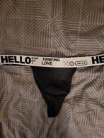 Zwarte Mannenstring - Hello, Kleding | Heren, Ophalen of Verzenden, Zwart, Hello, Slip